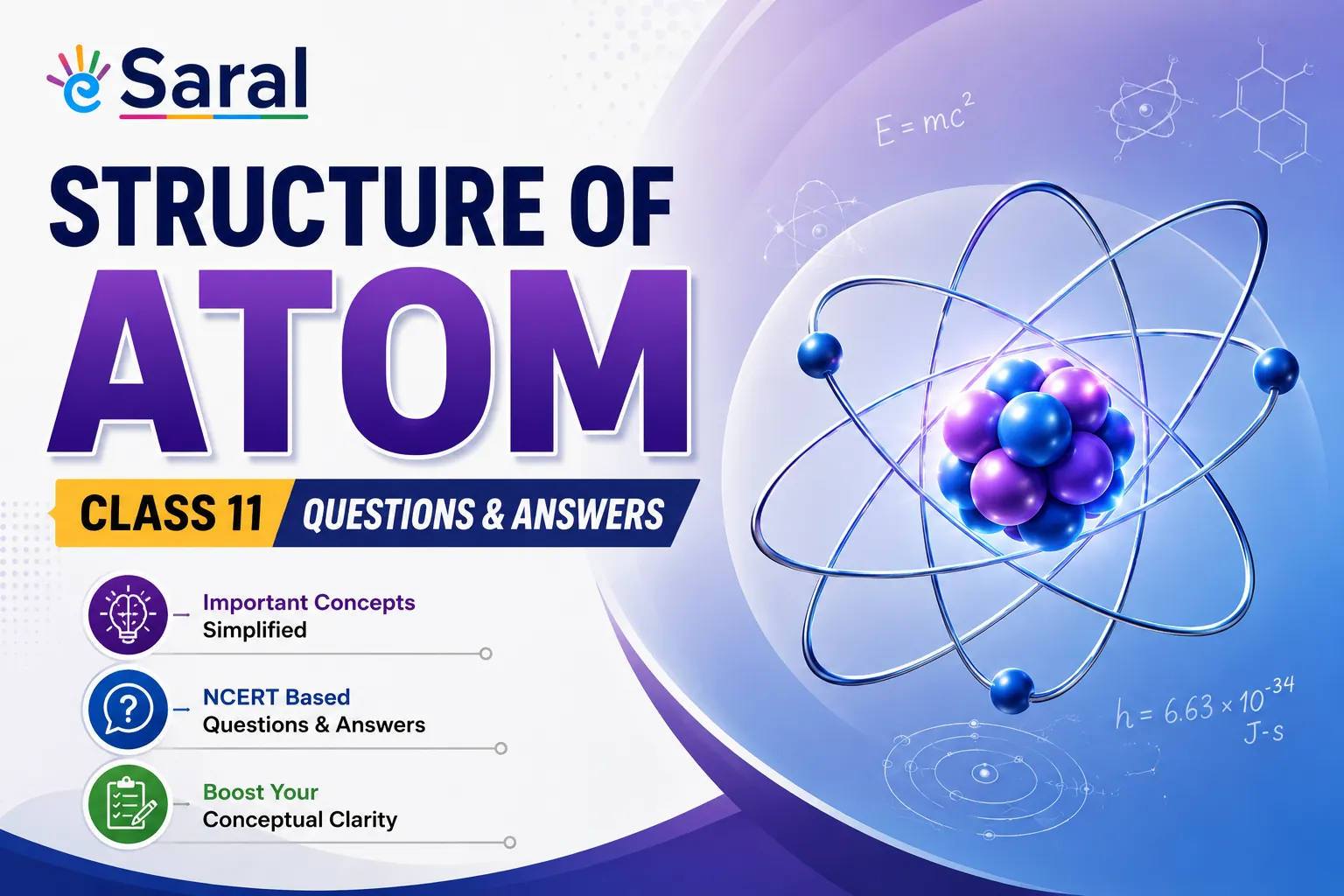 Structure of Atom Class 11 Questions and Answers-Important for Exams